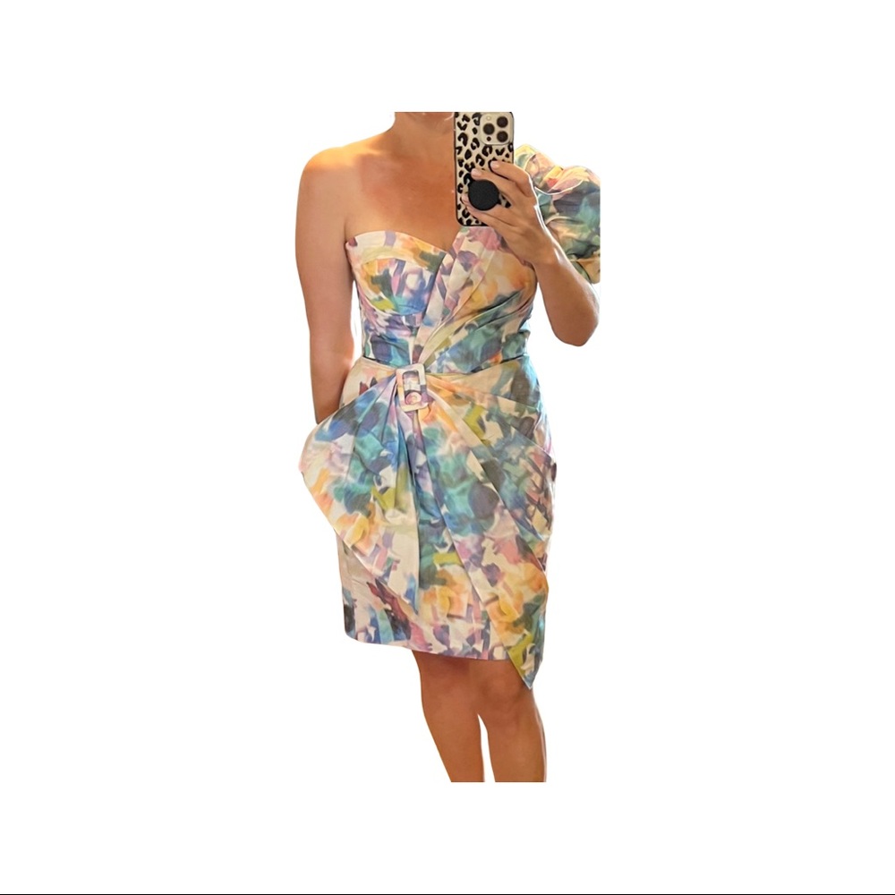 Flor Et.Al floral buckle mini-dress - Sz 6 NWT
